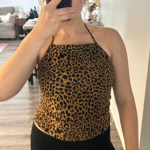 Vintage Leopard 90s halter top
